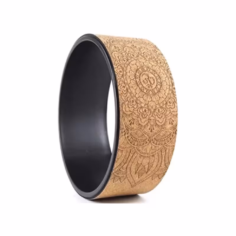 چرخ یوگا چوب پنبه ای طرحدار کد A-7221