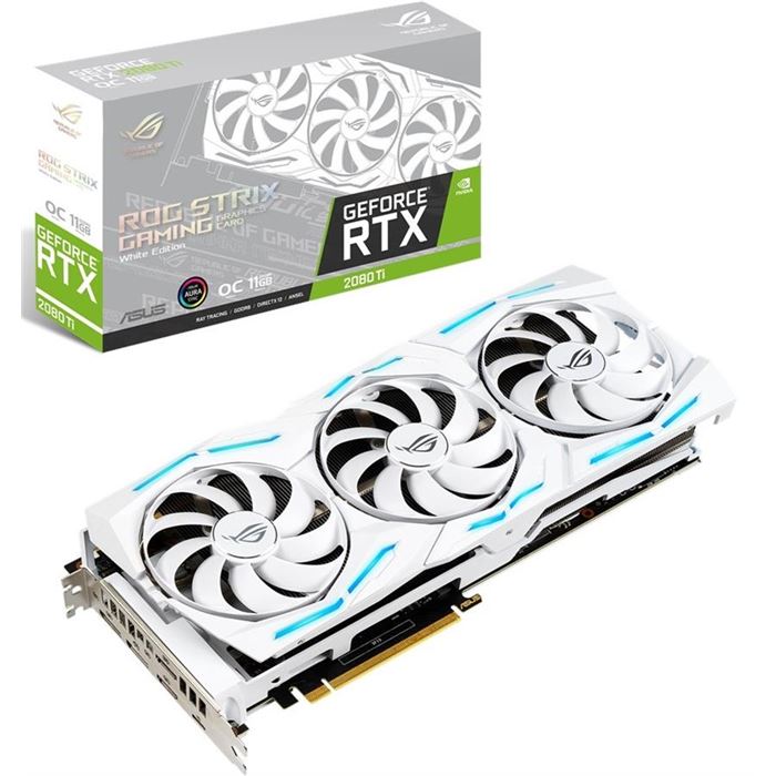 کارت گرافیک ایسوس مدل راگ استریکس آر تی ایکس 2080 تی آی سفید با حافظه 11 گیگابایت