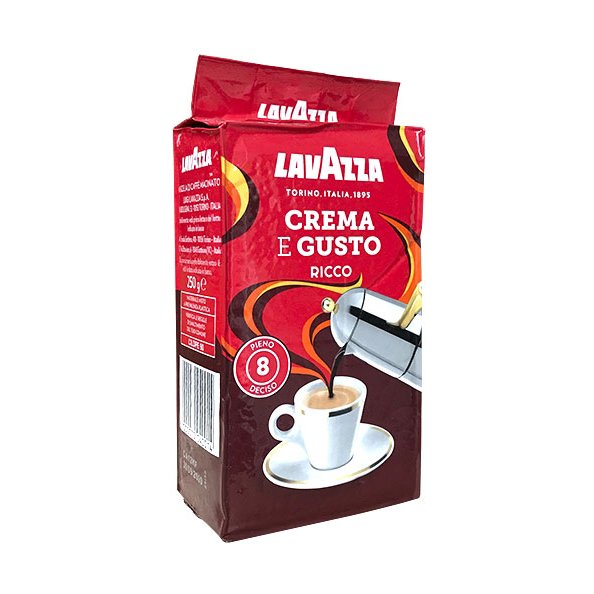 پودر قهوه لاوازا مدل کرمو گوستو کلاسیک Crema E Gusto Ricco وزن 250 گرمی