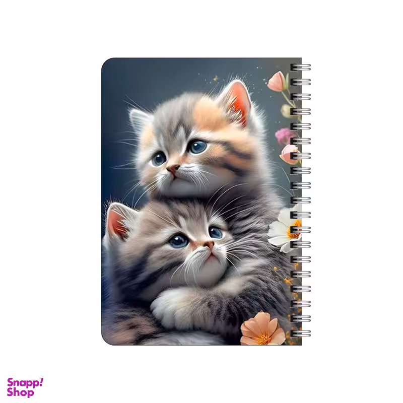 دفترچه یادداشت بامبیلیپ مدل چوبی طرح پیشی های  رمانتیک کد 2180767