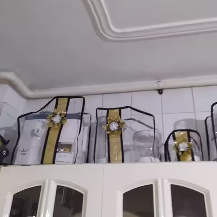سرویس کاور عروس بارنگ طلایی مشکی