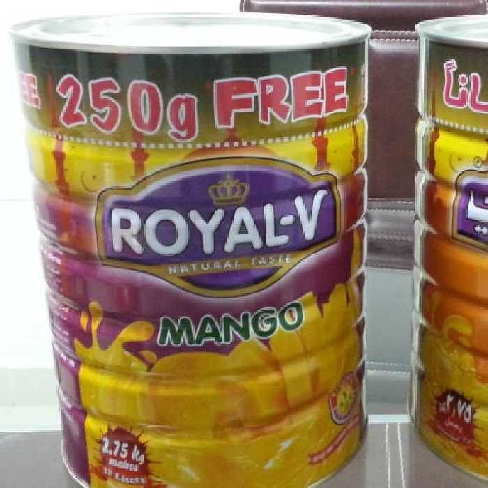 پودر شربت با طعم  انبه 2.75 کیلویی رویال (royal) اصل محصول امارت