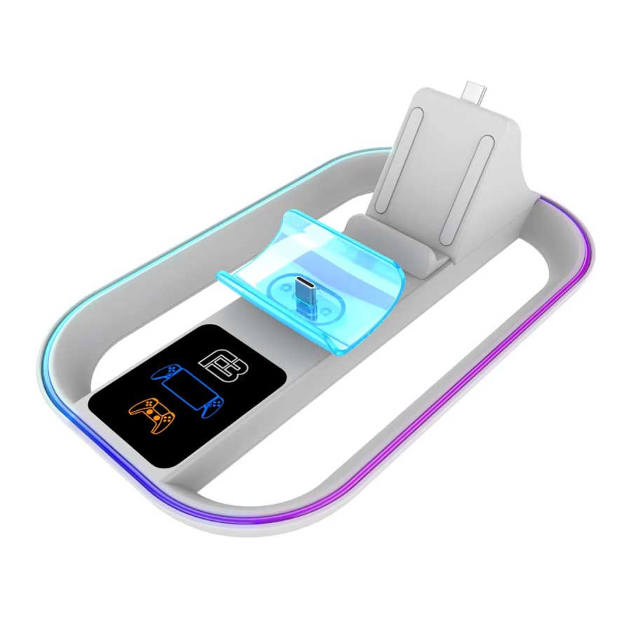 قیمت و خرید پایه شارژ DualSense سونی مناسب دسته PlayStation 5 مدل BlackFire RGB | یاس ارتباط