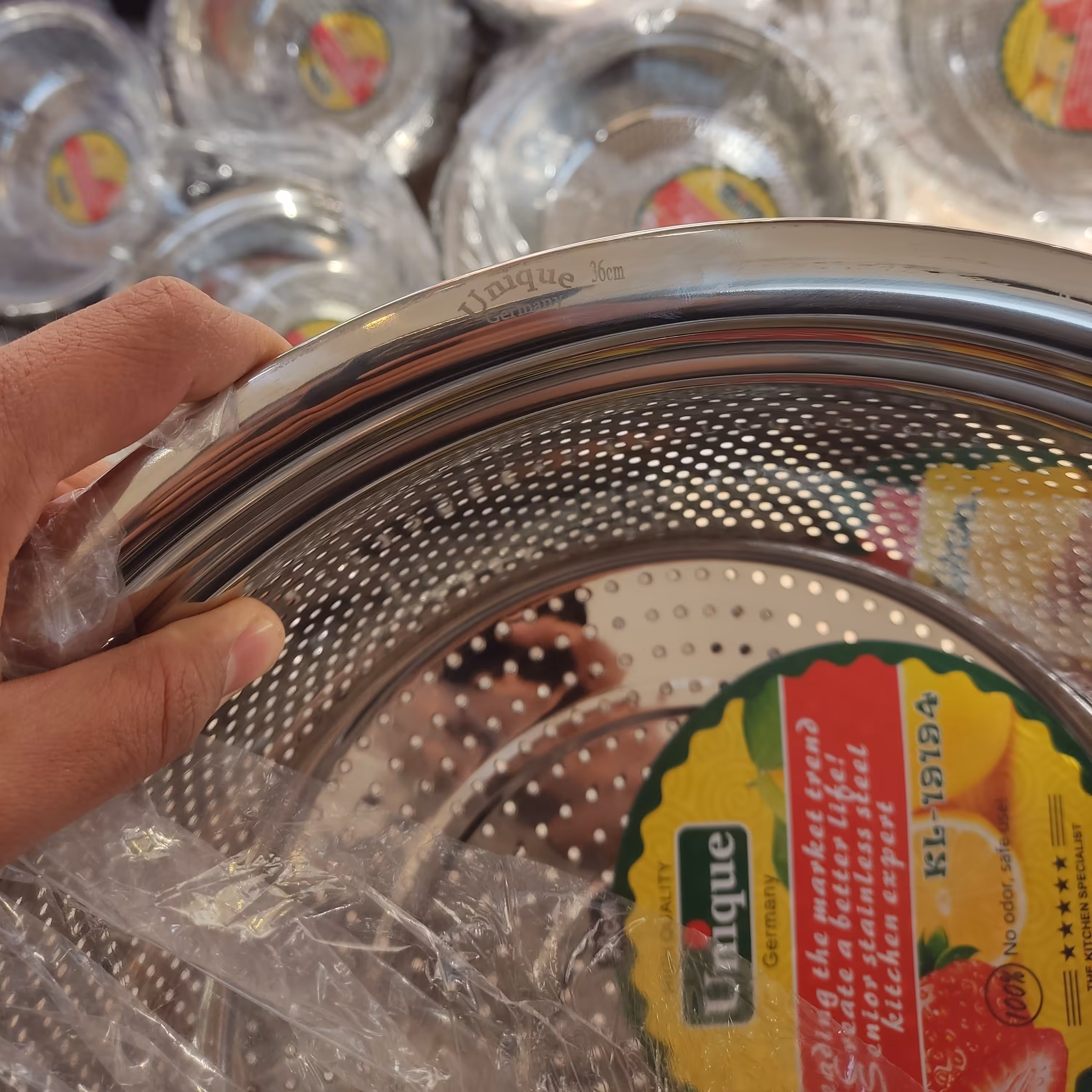 سرویس 11 پارچه لگن استیل ضخیم یونیک