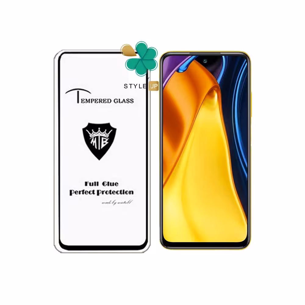 گلس میتوبل گوشی شیائومی Xiaomi Poco M3 Pro مدل تمام صفحه