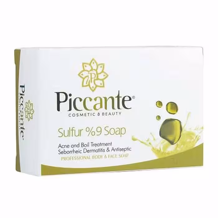 قیمت خرید اینترنتی صابون گوگرد 9 درصد ضد باکتری و قارچ پیکانته 100 گرم | فارموکسین