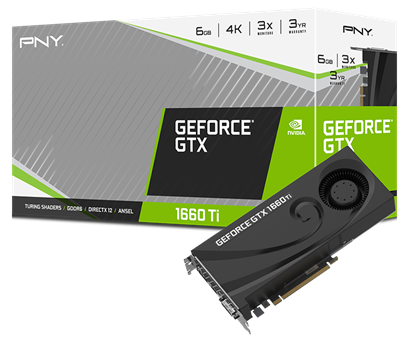کارت گرافیک پی ان وای مدل GeForce GTX 1660 TI Blower با حافظه 6 گیگابایت