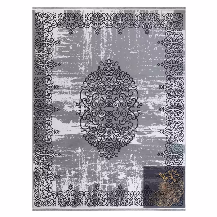 گلیم  ماشینی  مدل اطلسی نقره ای سایز (2در 3 شش متری) 6 رنگ