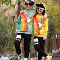 ست بلوز شلوار اسپرت طرح رنگین کمان