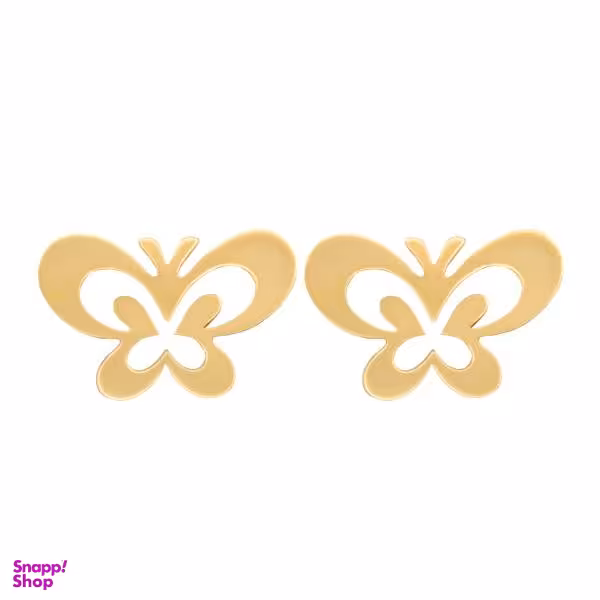 گوشواره طلا 18 عیار زنانه سانا گالری طرح پروانه کد 939D8920