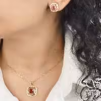 نیمست نگین قرمز ژوپینگ با زنجیر ژوپینگ کد 6920