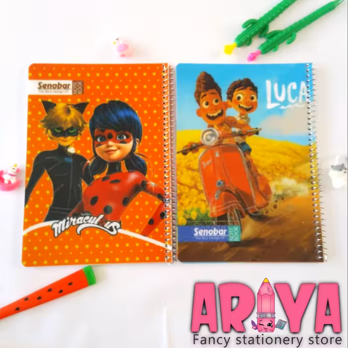 دفتر شرنجی 50 برگ فنری تک سیم برند صنوبر