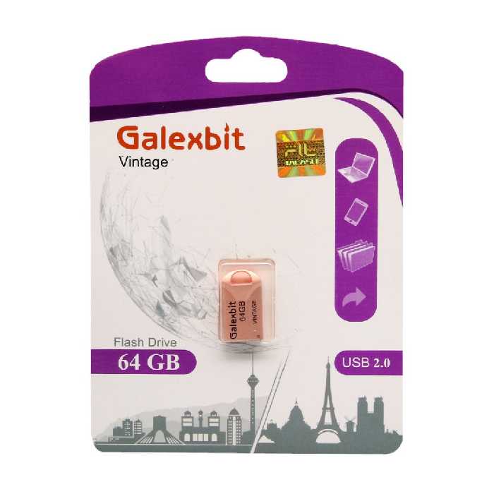 فلش مموری 64گیگ مدل Galexbit Vintage USB2.0 فلزی گارانتی تلاش