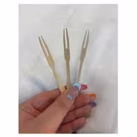 چنگال مزه خوری چوبی پک 100 عددی