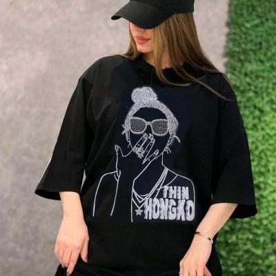 تیشرت لانگ دختر عینکی کد87523