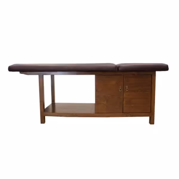 تخت زیبایی و ماساژ کمد دار پایه ثابت چوبی Relax szf K10