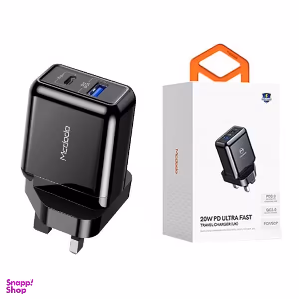 شارژر دیواری الترا فست 20 وات مک دودو مدل CH-6901