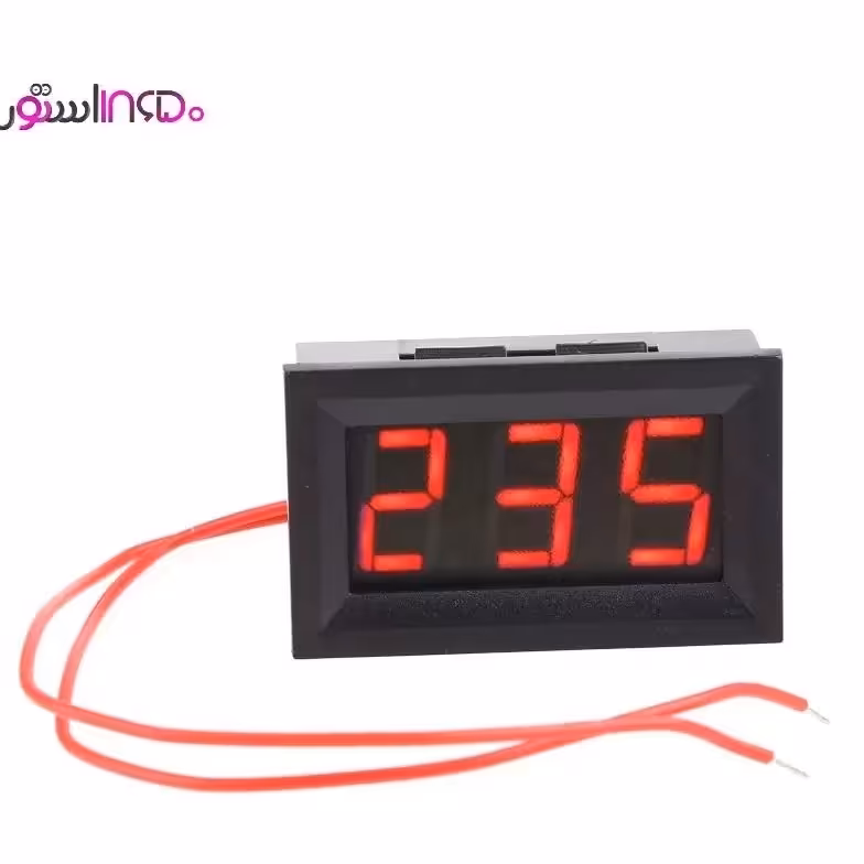 ماژول ولت متر دیجیتالی فریم دار دو سیم 4.5 تا 30 ولت