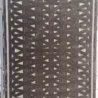 فرش پاتریس  فرش گلیم مدرن 400شانه طرح آبنوس قهوه ای  قالیچه 4متری