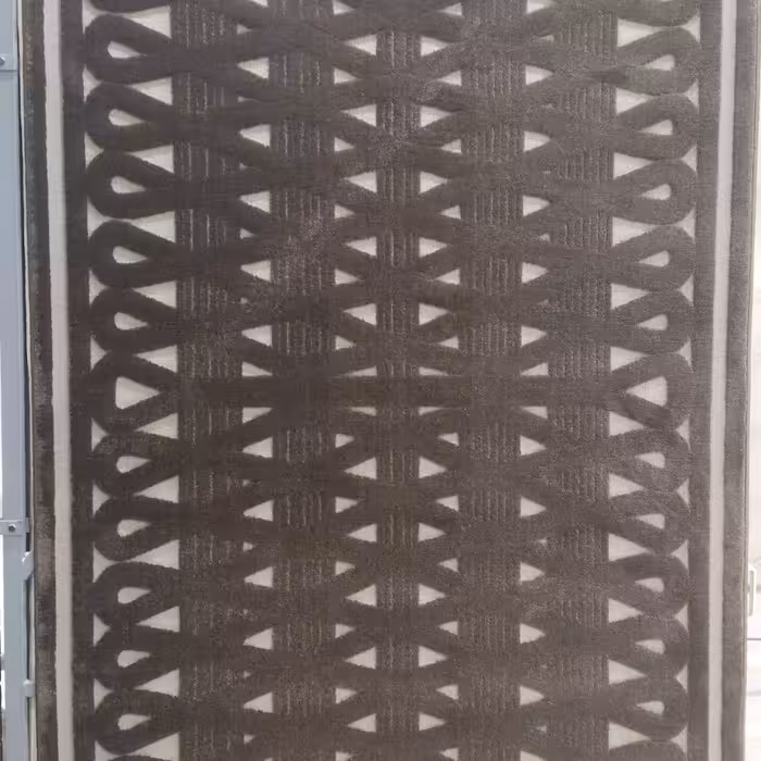 فرش پاتریس  فرش گلیم مدرن 400شانه طرح آبنوس قهوه ای  قالیچه 4متری