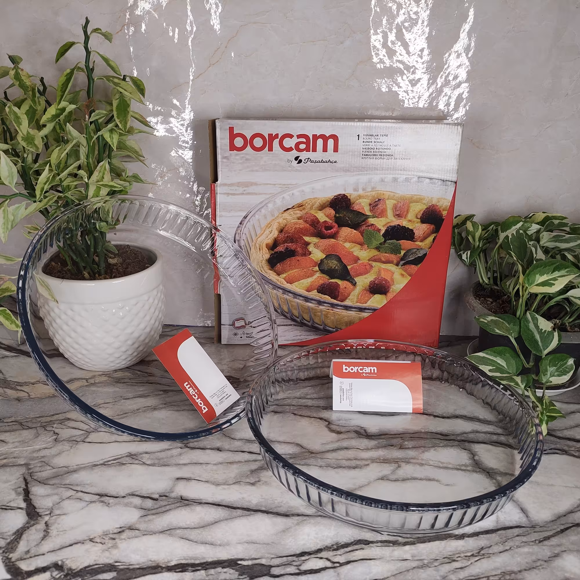 ظرف پخت پیرکس پاشاباغچه مدل بورجام کد 59014 گرد