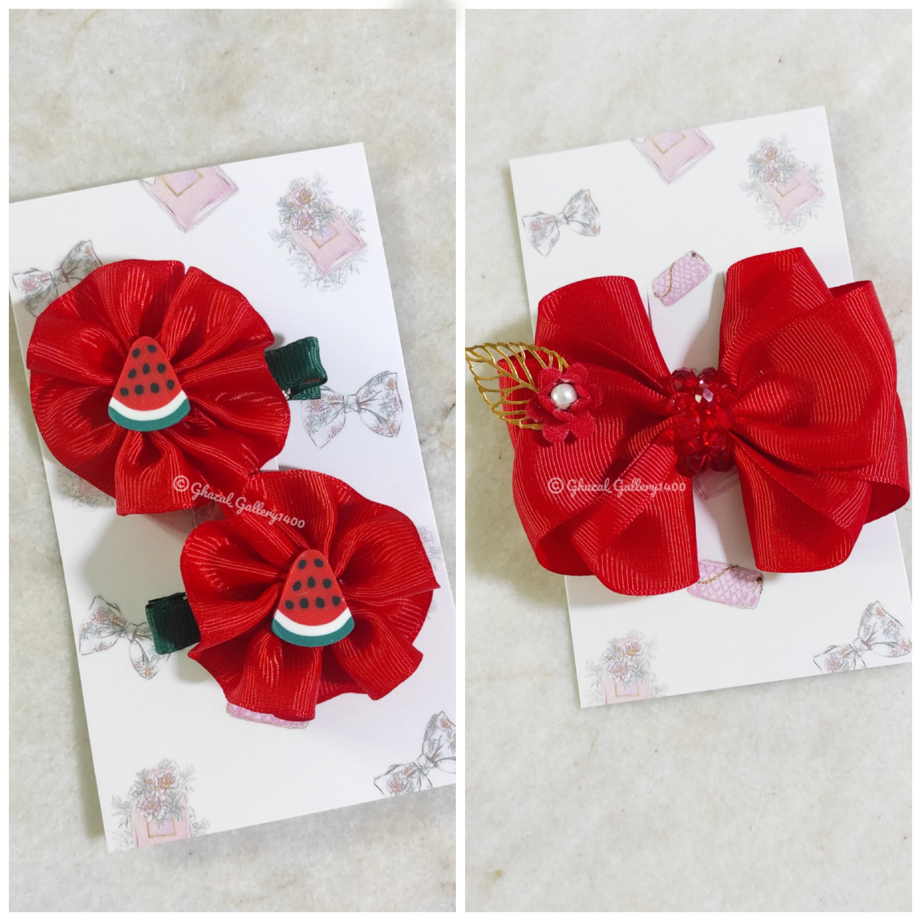 ست دو تایی مادر و دختر  گیره قرمز مخصوص شب یلدا