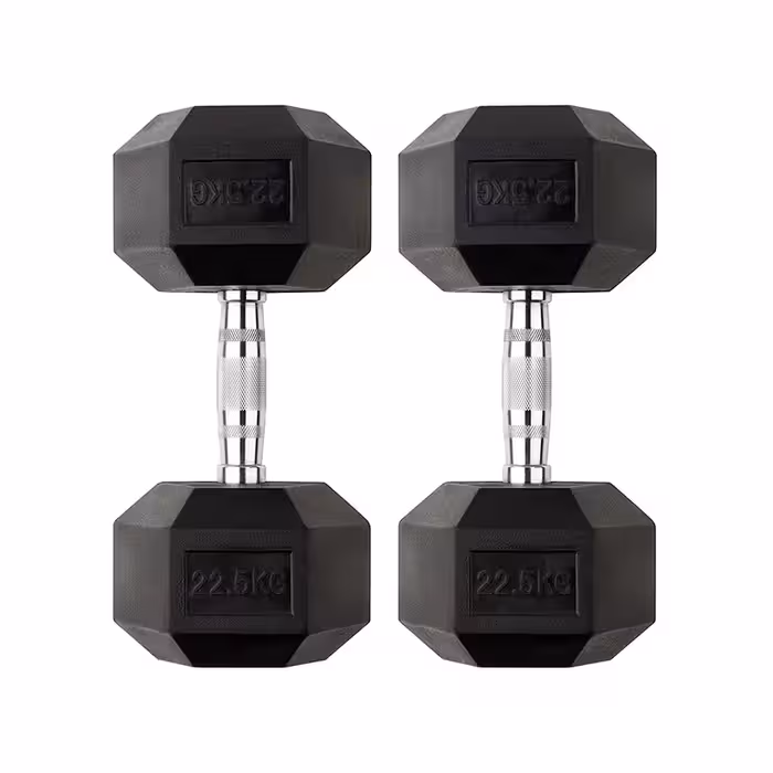 دمبل شش ضلعی 22.5 کیلوگرمی رکورد بسته دو عددی