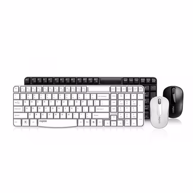 کیبورد و موس بی سیم رپو Keyboard and Mouse Rapoo X1800s (سفید)