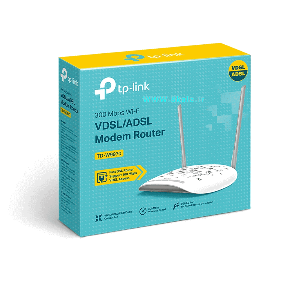 مودم تی پی لینک VDSL/ADSL TD-W9970 V.4 300Mbps Wireless Router