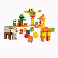 لگو اورجینال برند معروف COGO طرح جنگل  سایز بزرگ از صفرماهگی با بالا