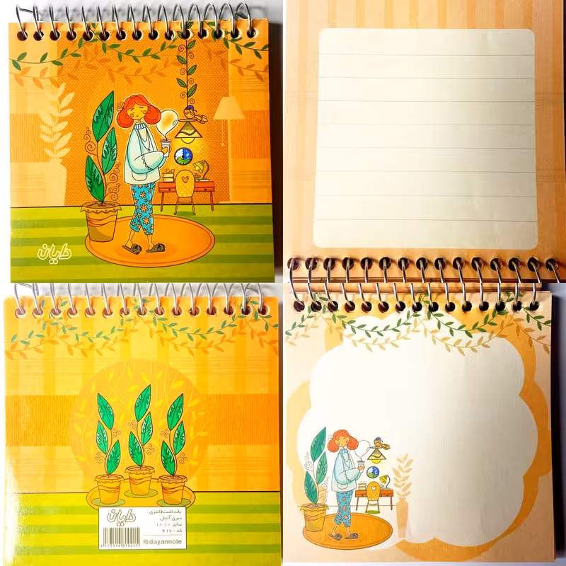 دفترچه یادداشت 80 برگ حاشیه دار کد 11 سری آنجل | برند دایان