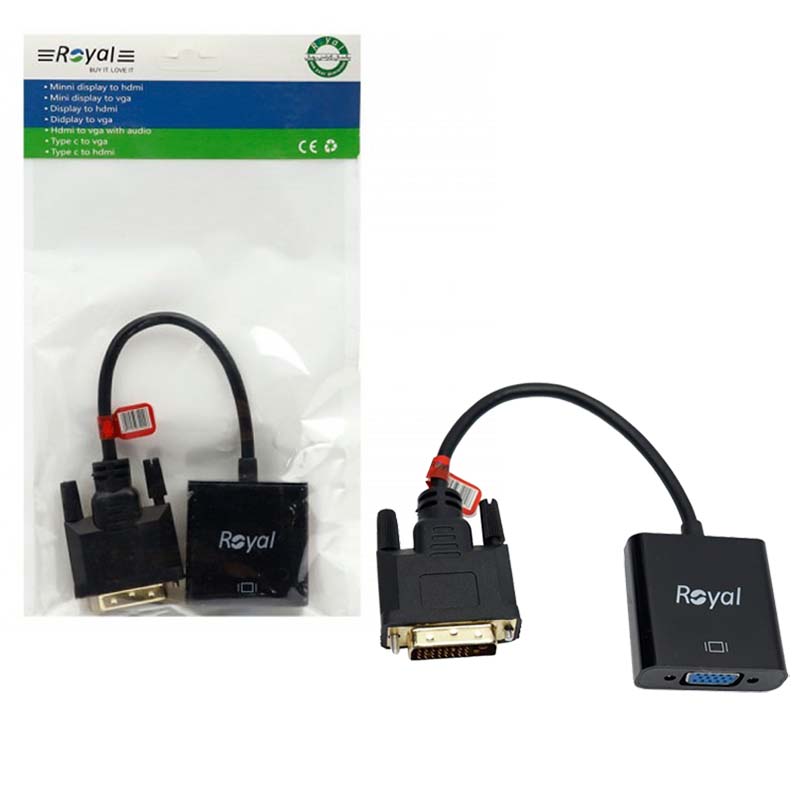 تبدیل DVI 24 1 To VGA برد دار رویال Royal