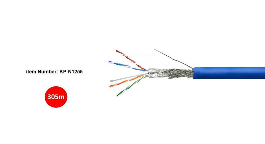 کابل شبکه CAT6A SF-UTP کی نت پلاس مدل KP-N1255 طول 305 متر