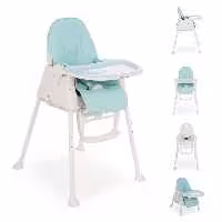 صندلی غذای کیکابو 2 کاره جدید بلغارستان رنگ ابی فیروزه ای            kikkaboo creamy 2in1