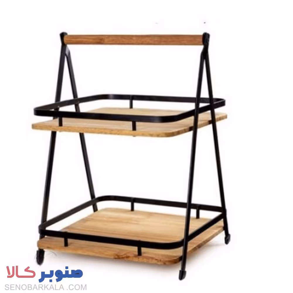 استند چوبی یونیک مربع 2 طبقه UN-2925 - صنوبرکالا