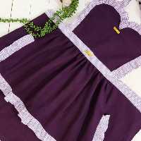 پیش بند دو دامنه سه لایه پر چین  