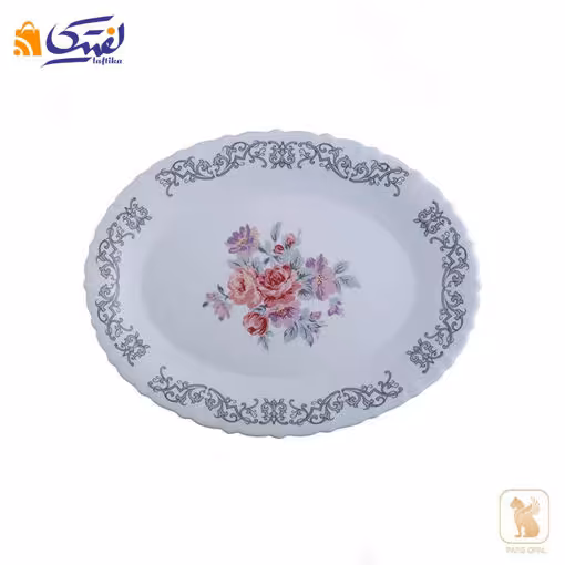 دیس بیضی 1050 پارس اپال طرح نلی صورتی کد 181