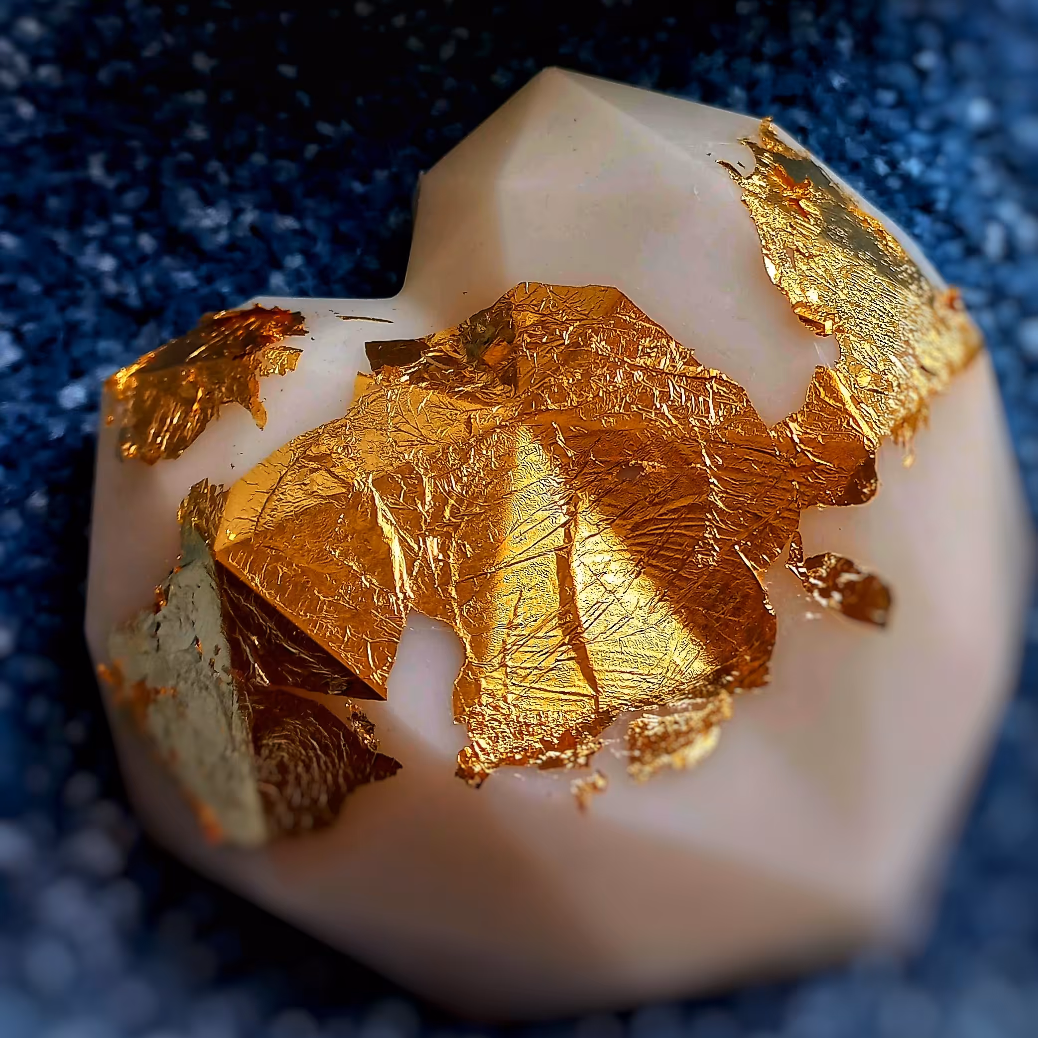 شمع قلب اوریگامی ورق طلا