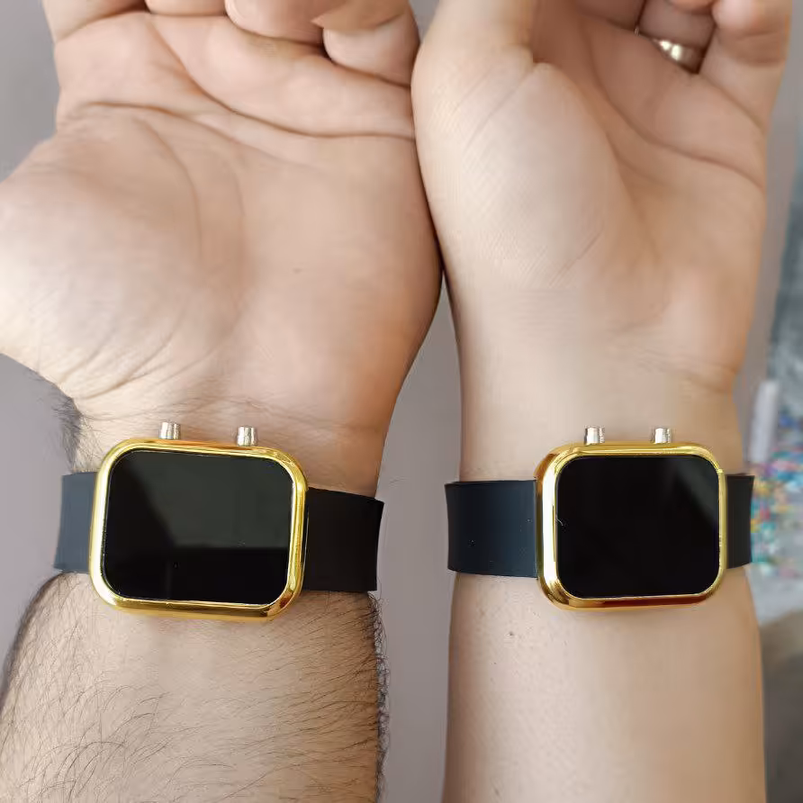 ست ساعت مردانه و زنانه اسپورت دیجیتالی طرح اپل 