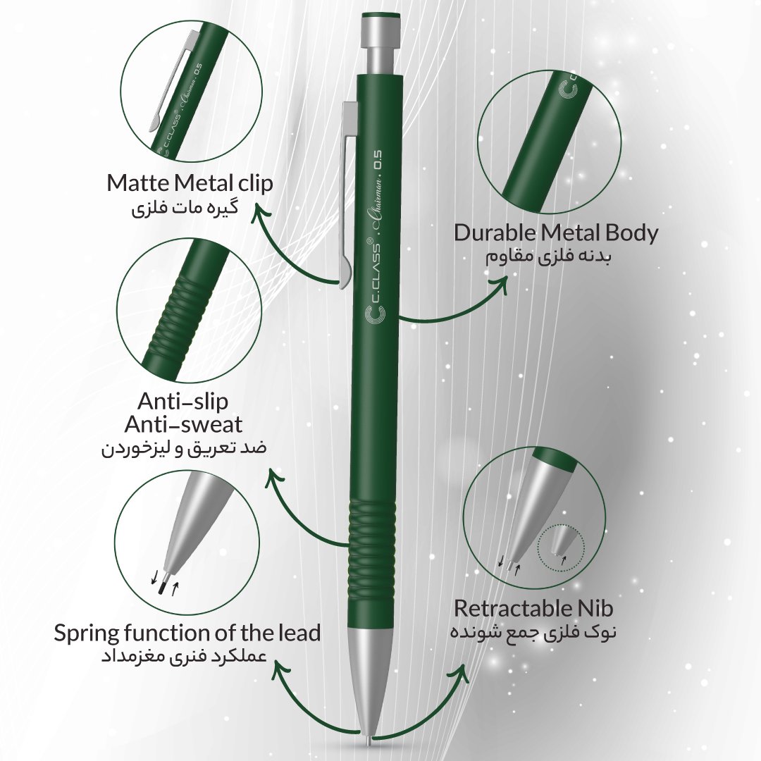 اتود فلزی چیرمن سی کلاس در دو نوع 0.7 و 0.5 براساس انتخاب مشتری