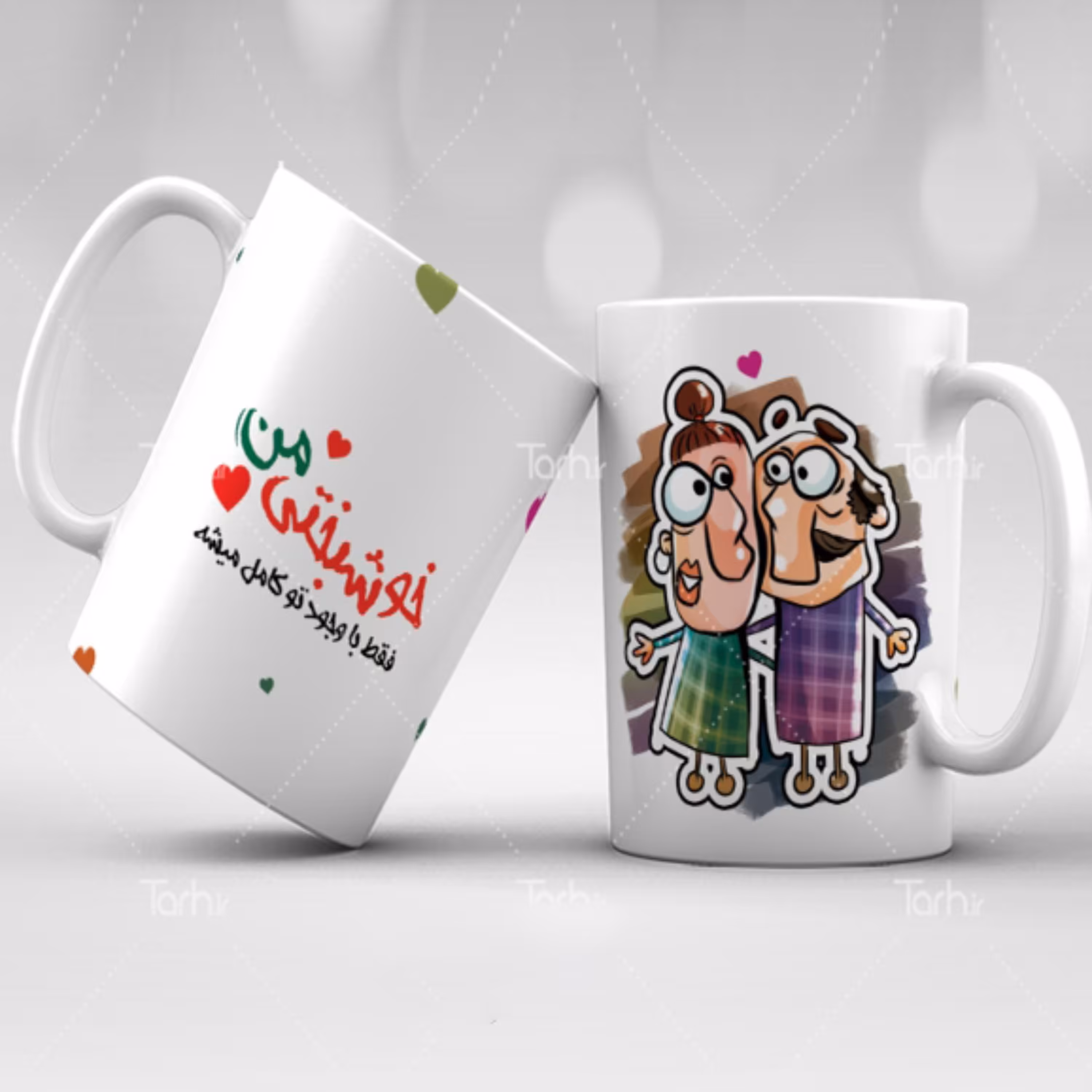 ماگ طرح ست دونفره  با امکان چاپ طرح ارسالی از طرف شما  کد19