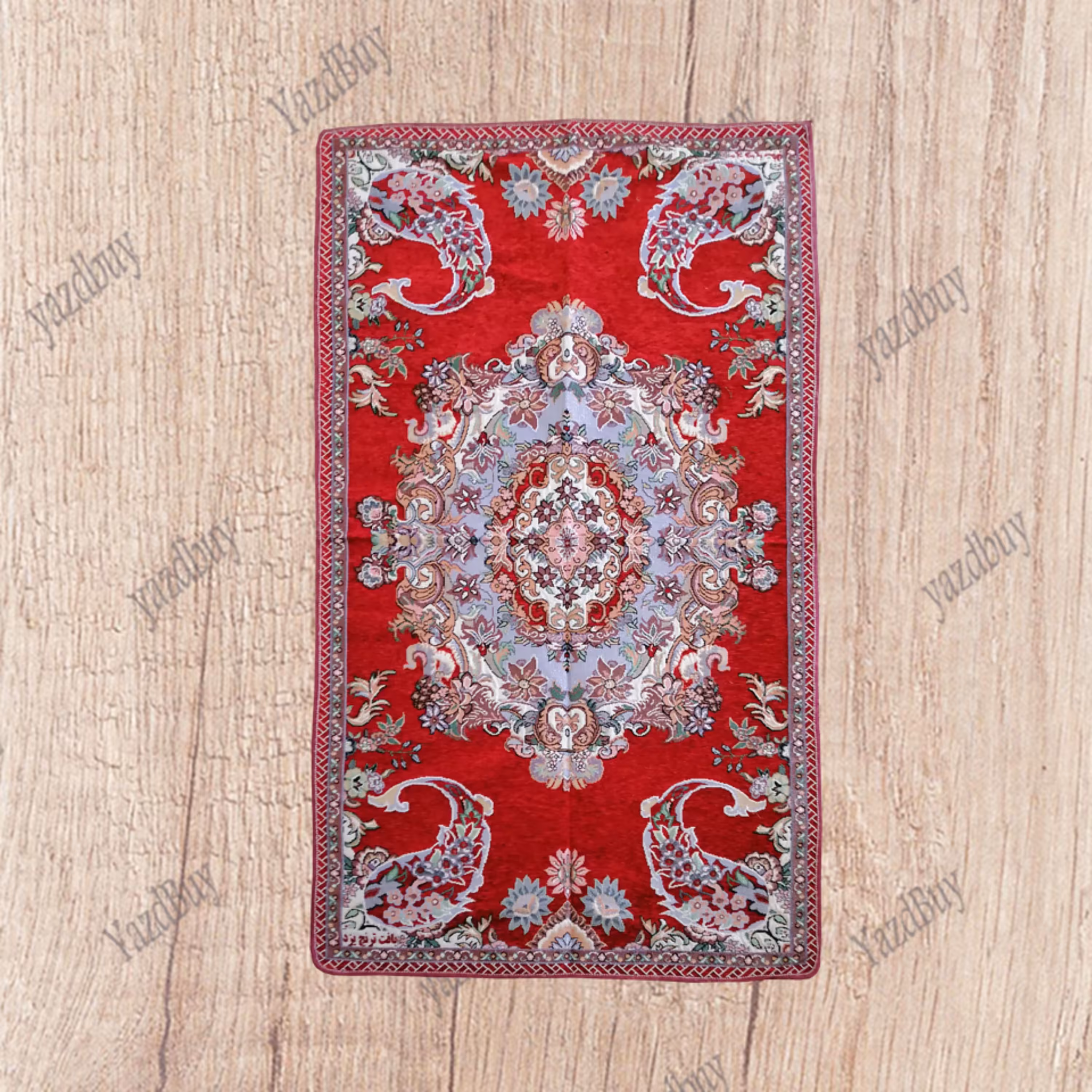 روفرشی 1 متر و 70 سانتی مخمل زرک دار با کیفیت عالی (رنگ قرمز)