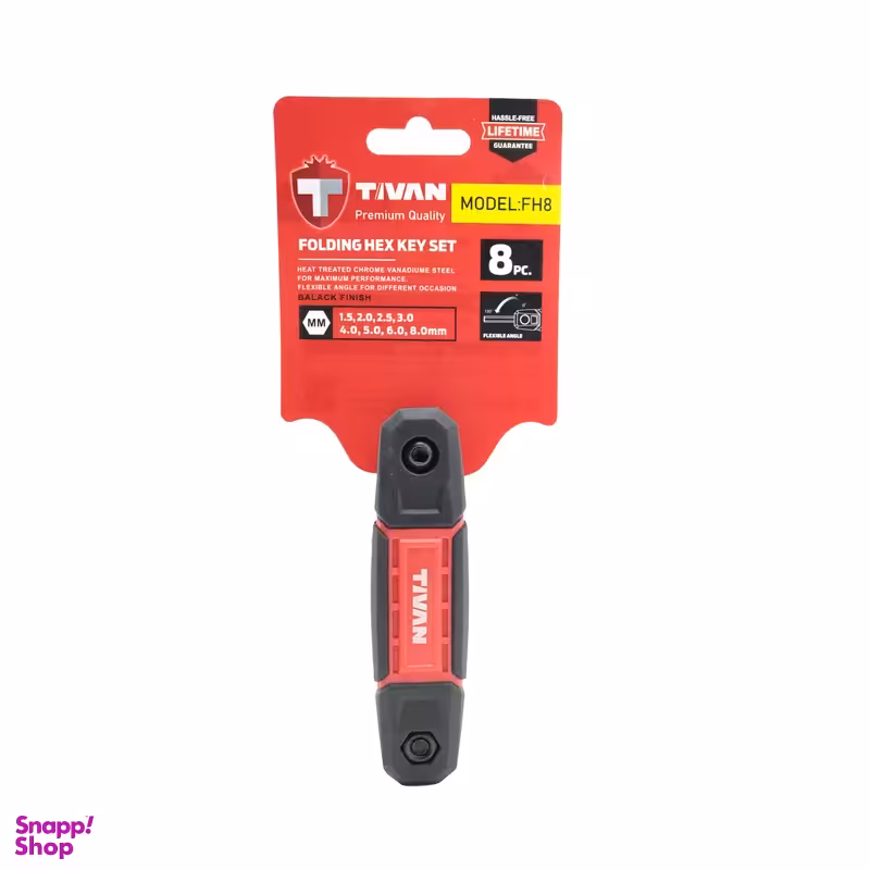 آچار آلن شش گوش تیوان مدل YP-FH8-8PC مجموعه 8 عددی