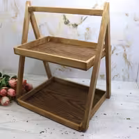 استند دوطبقه چوبی 