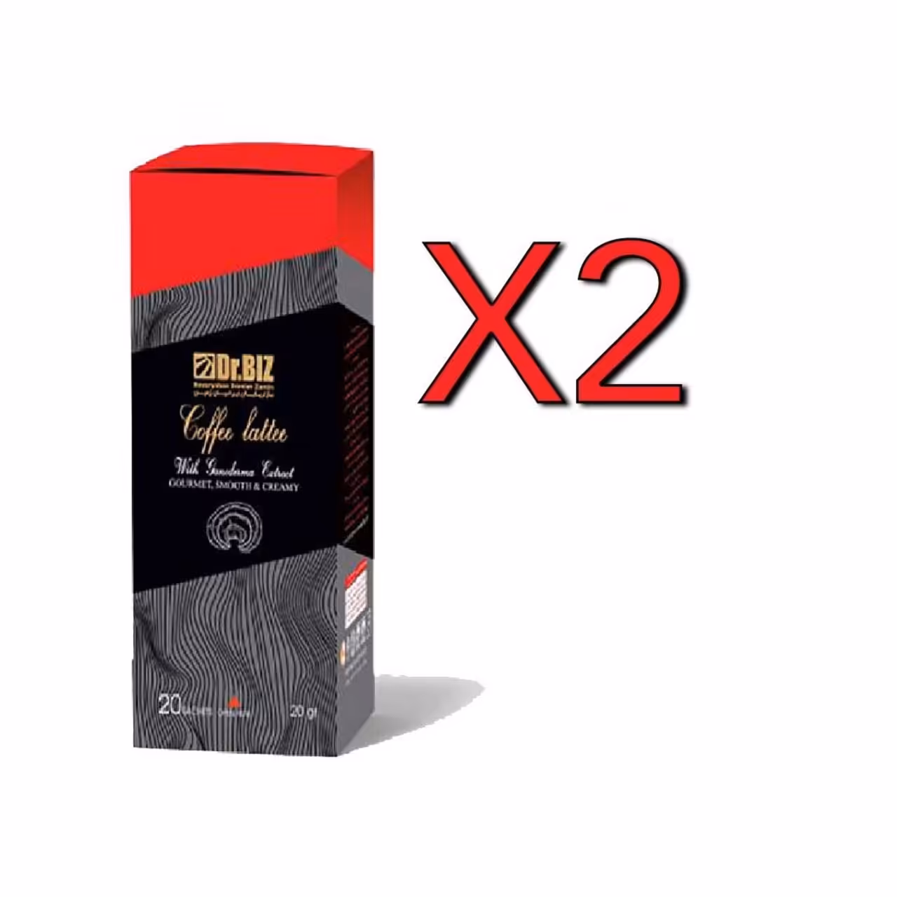 پک 2 عددی کافه لاته با قارچ گانودرما دکتر بیز