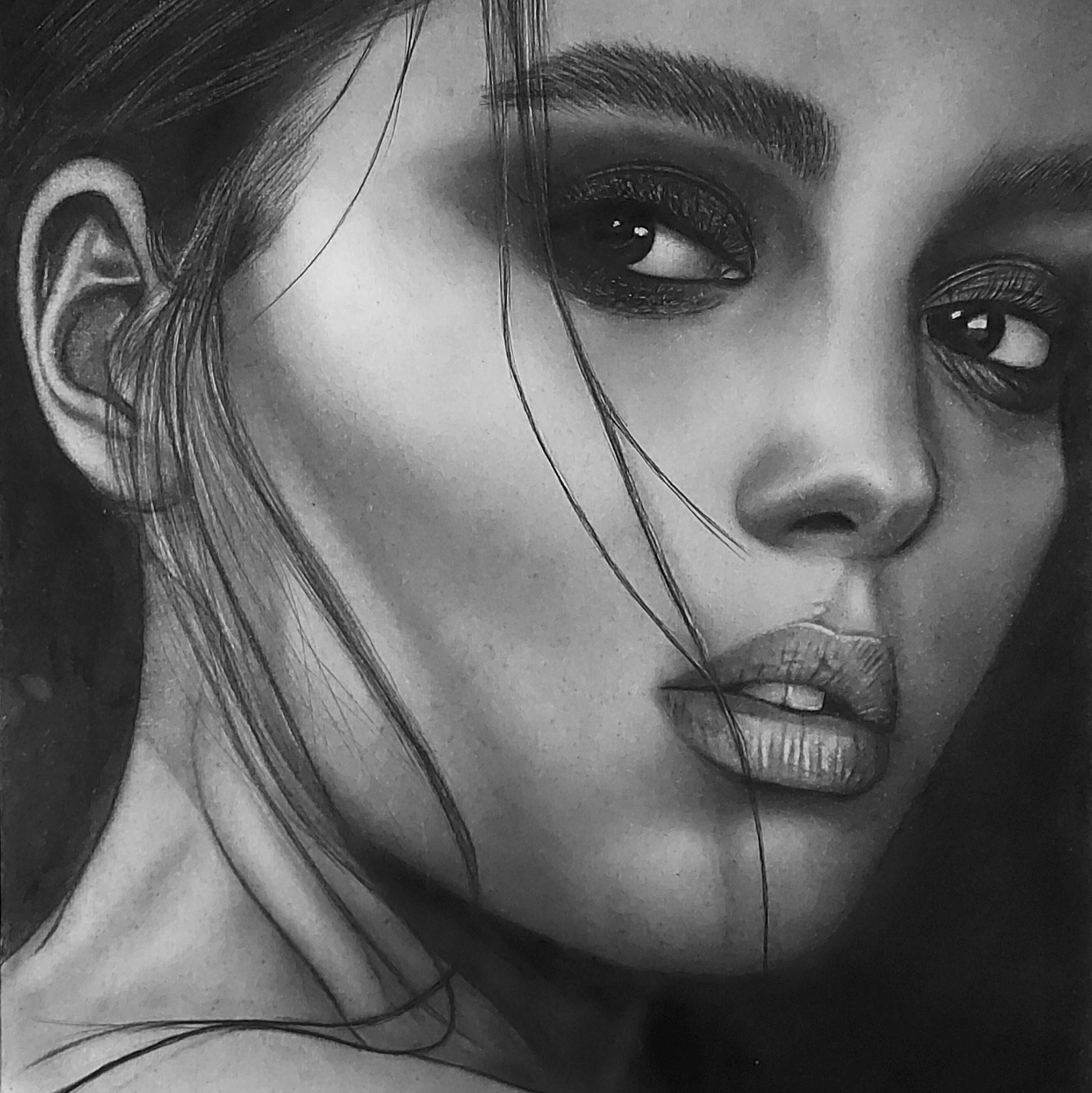 نقاشی چهره خانم