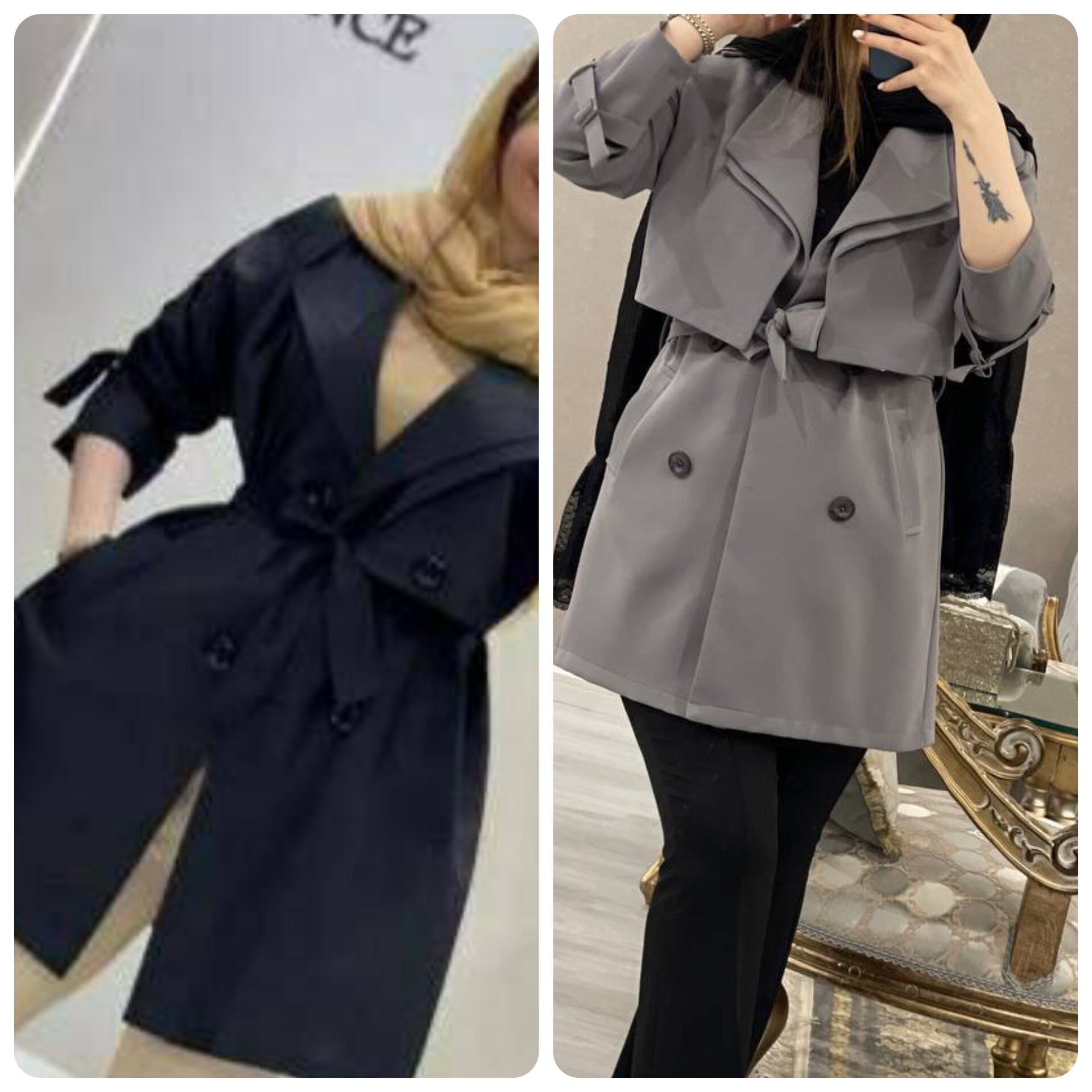 مانتو دانشجویی دو یقه جنس مکانیک پرشیا