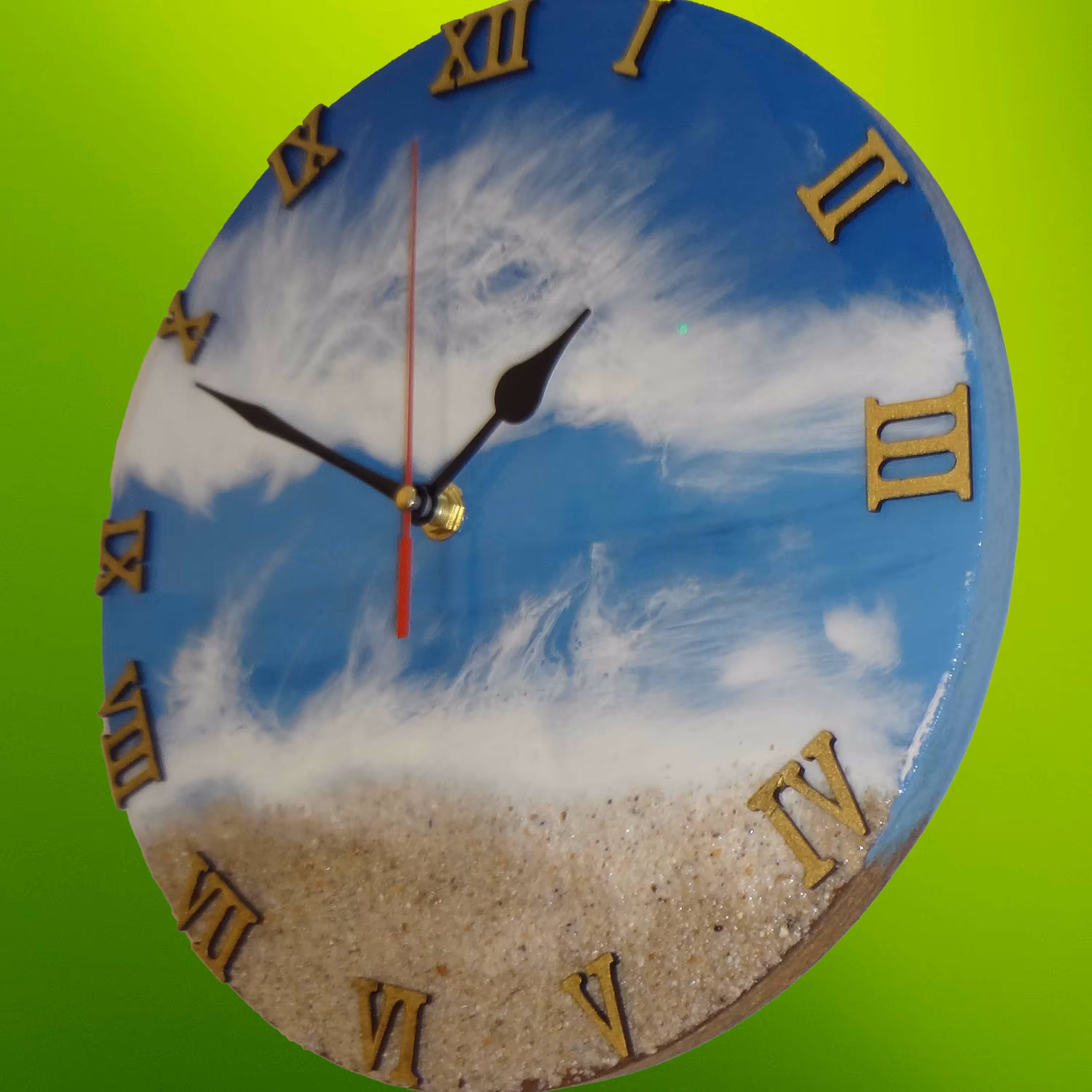 ساعت رزینی طرح آسمان وخشکی موتورتایوان آرامگرد

