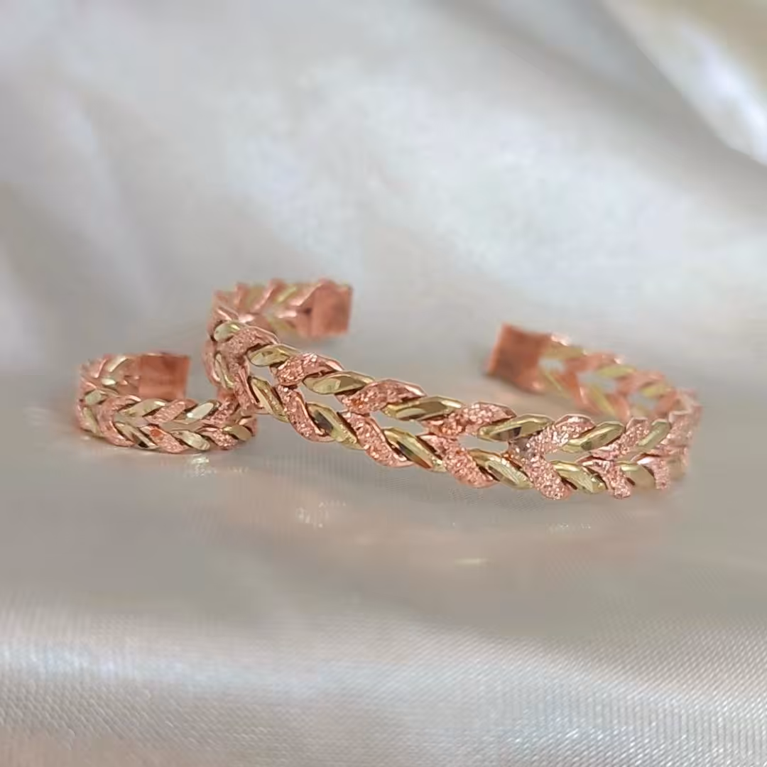 دستبند مسی گندمی 