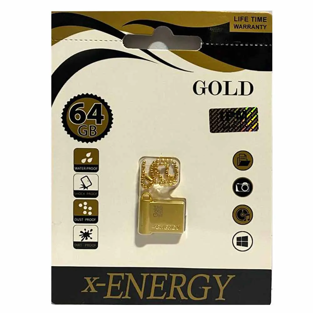خرید فلش مموری 64 گیگابایت ایکس انرژی مدل گلد X-ENERGY GOLD